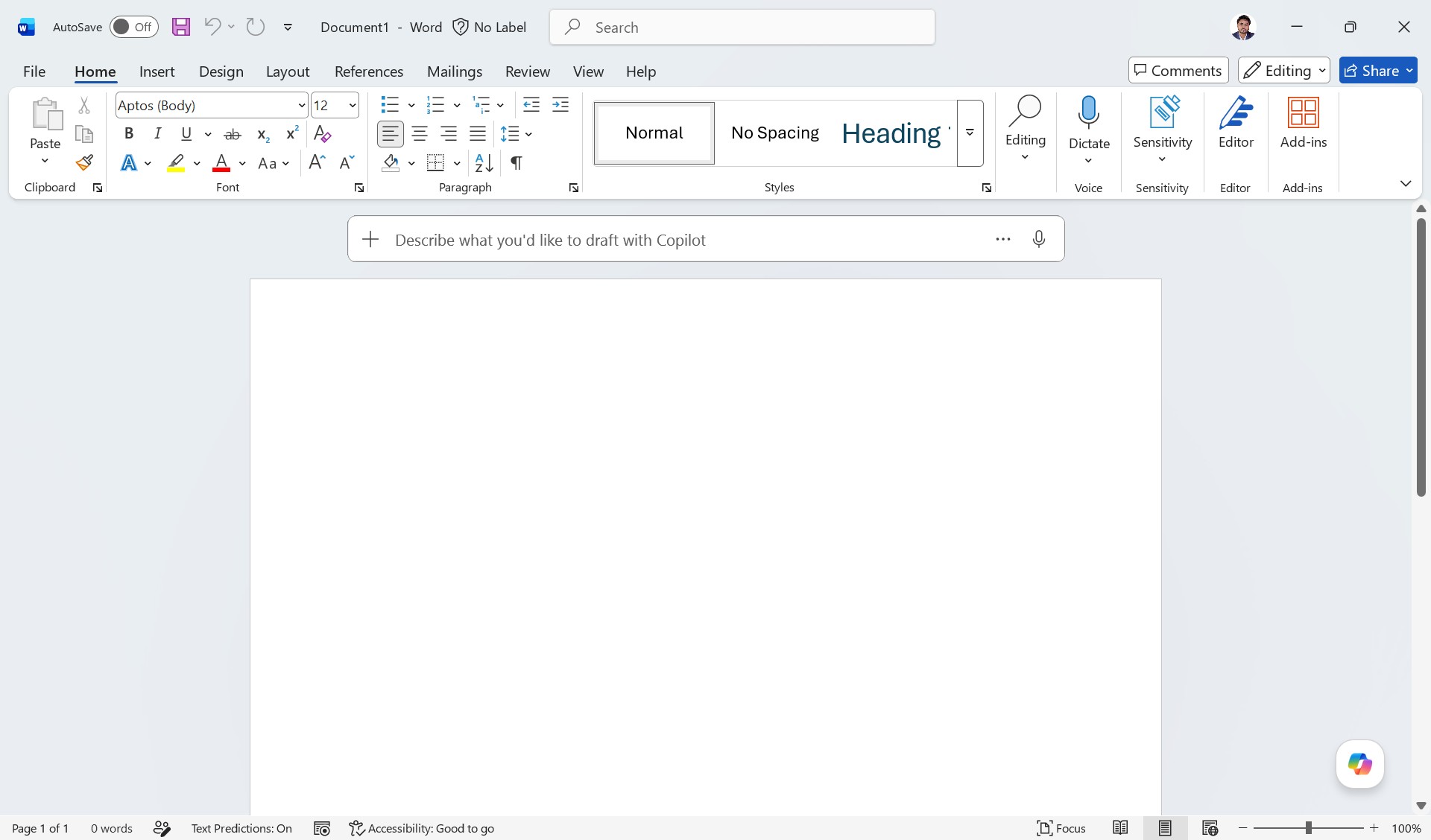 MS Word Interface - Home MS Word Interface - Home