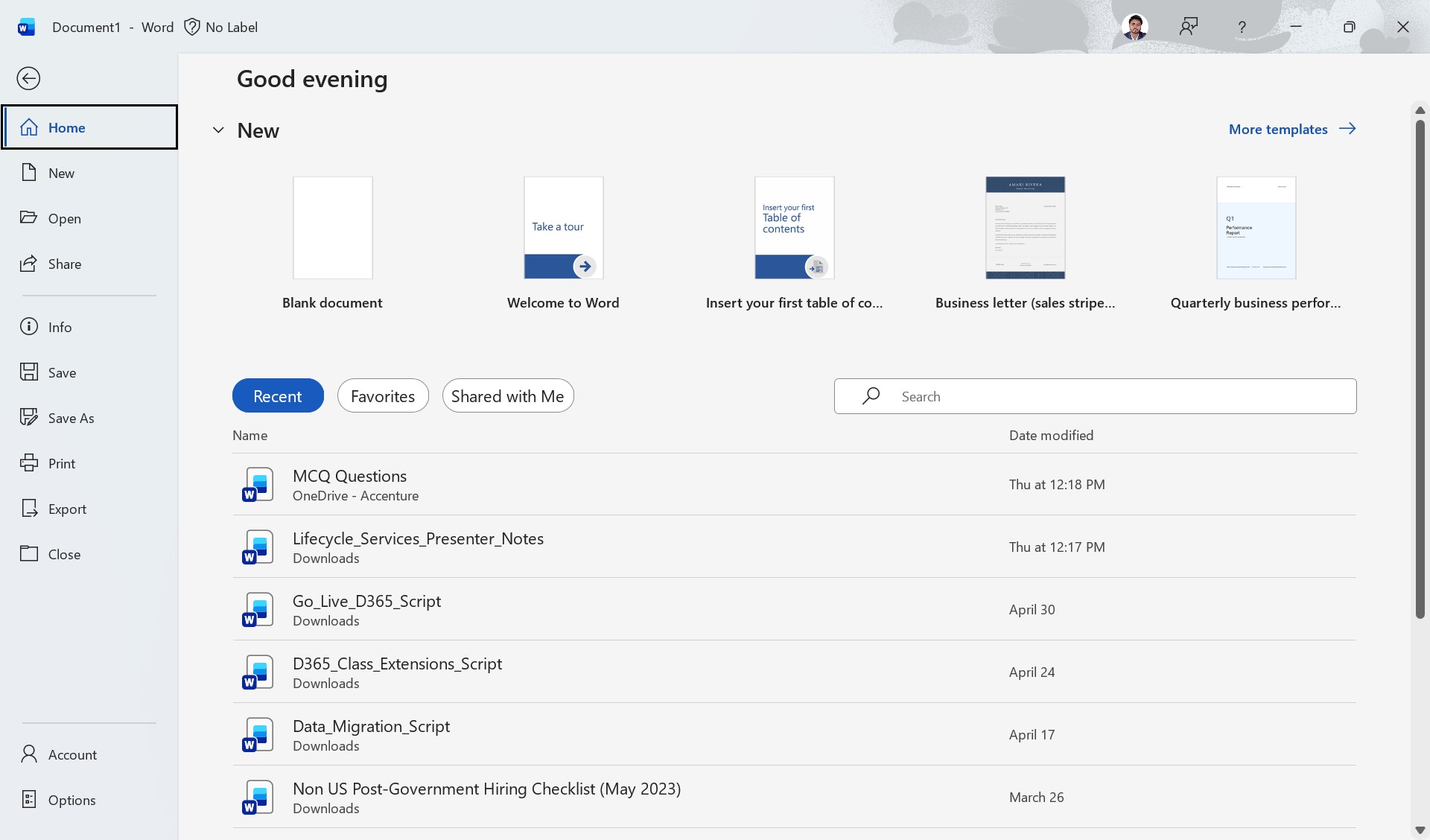MS Word Interface - File MS Word Interface - File