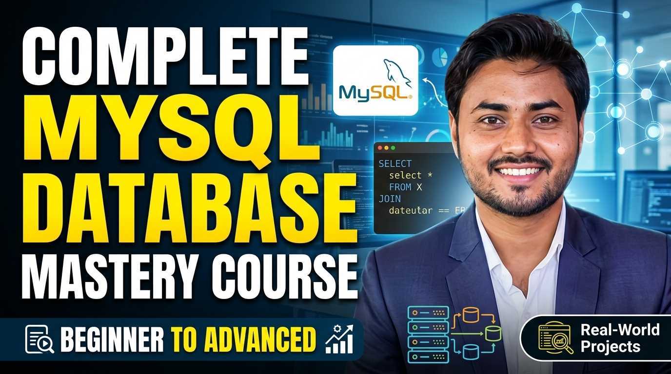 Complete MySQL Database Mastery Course: Beginner to Advanced with Real-World Projects
