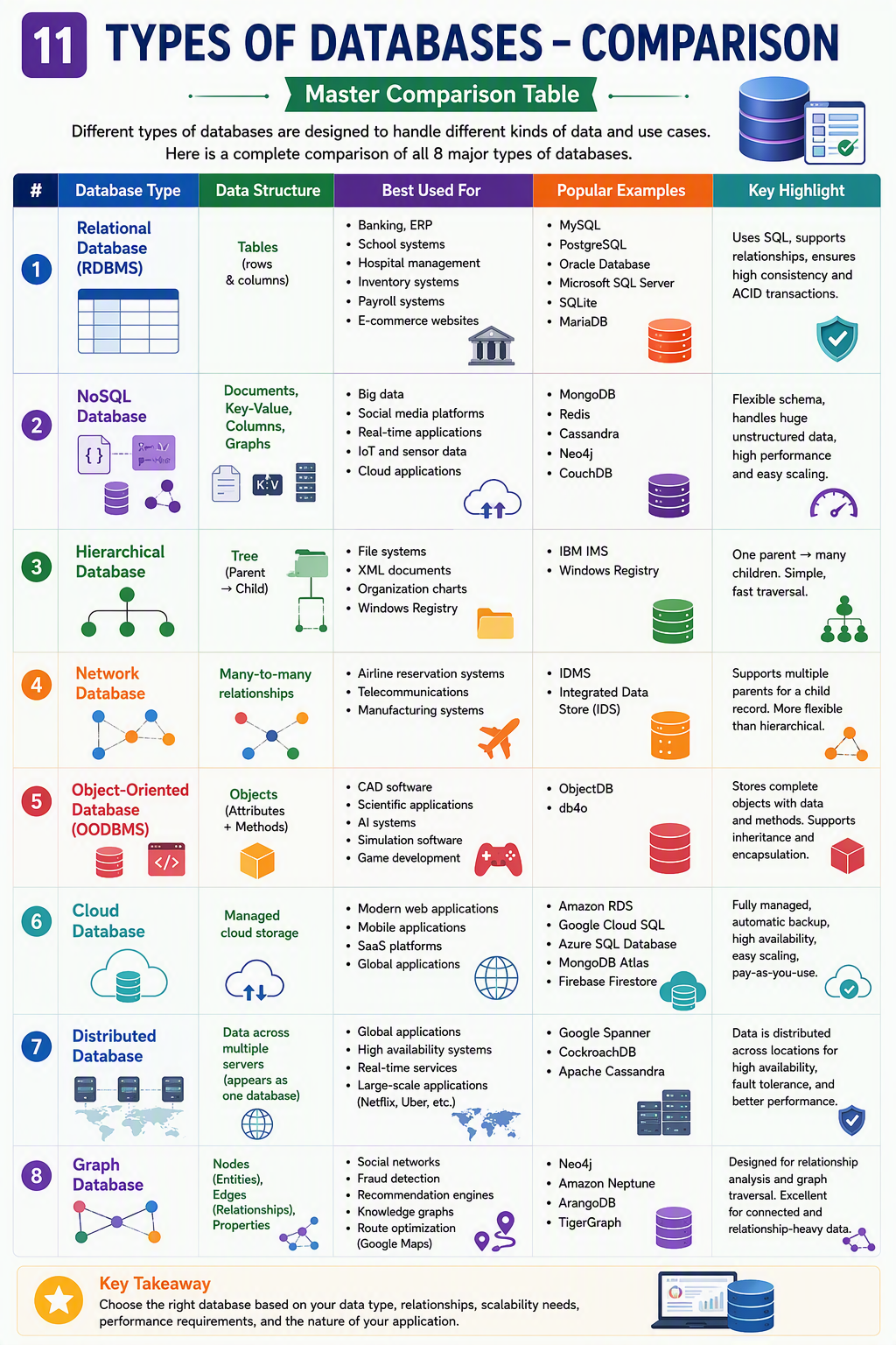 TYPES OF DATABASES – COMPARISON