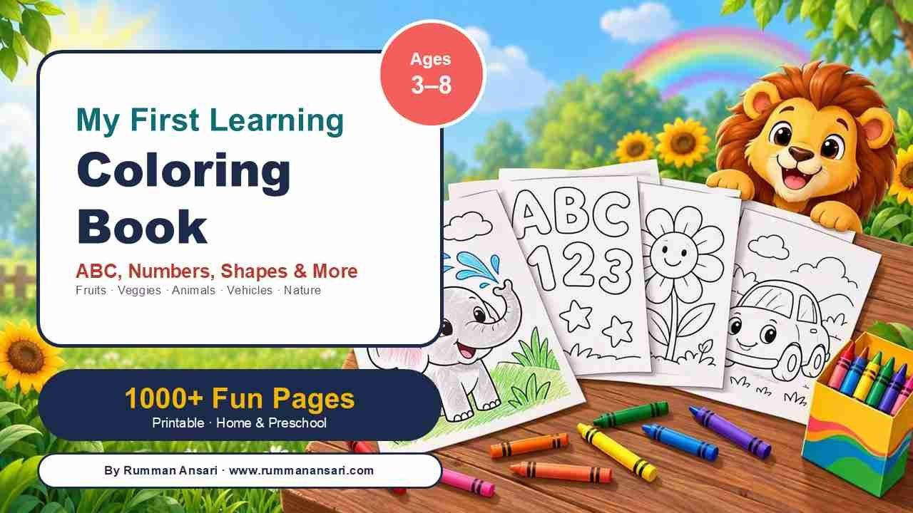 Kids Coloring Book Mega Pack: Color, Learn & Create!