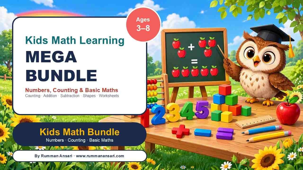 Kids Math Learning Mega Bundle: Numbers, Counting & Basic Maths