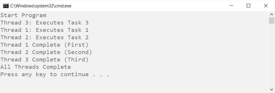 Multithreading Concept - C# Program Output