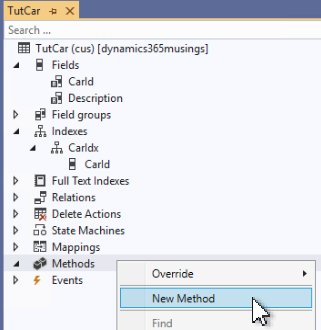 Write Code for find method in d365