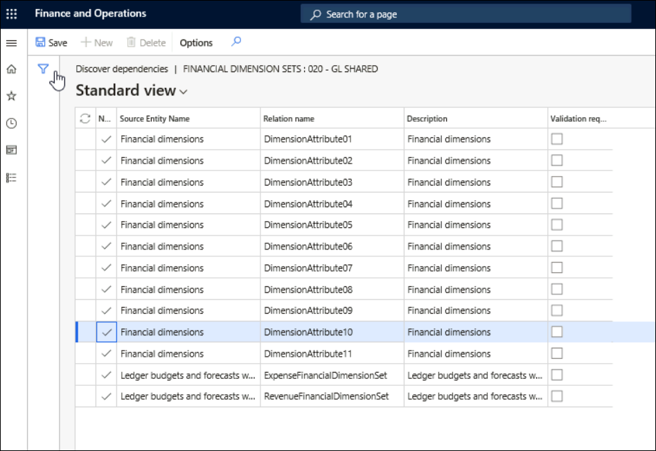 Screenshot of 020 - GL Shared entities view Screenshot of 020 - GL Shared entities view