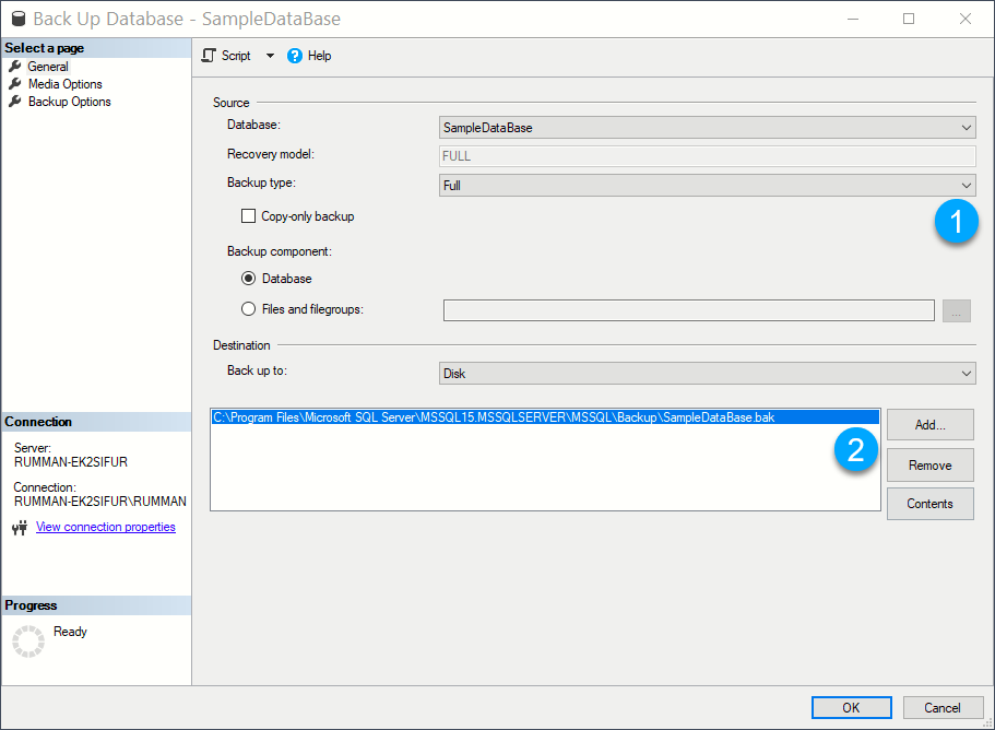 Backup in SQL Server