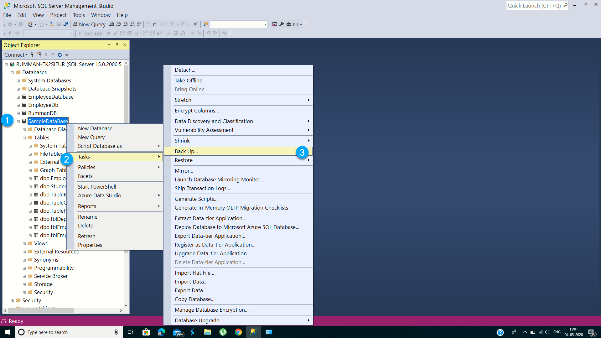 Backup in SQL Server
