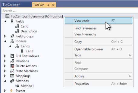 Write Code for find method in d365