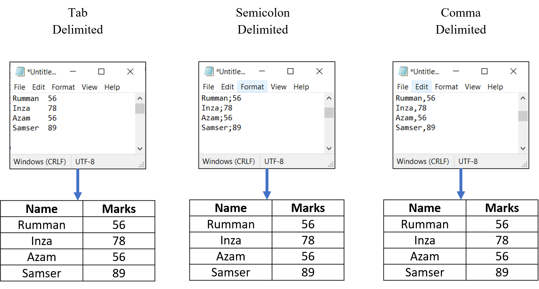 Text to Columns from Delimiters Picture 1
